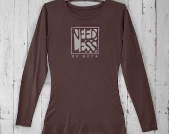 Motiverend bamboe-T-shirt: biologisch katoenmix, 'Do More'-typografie