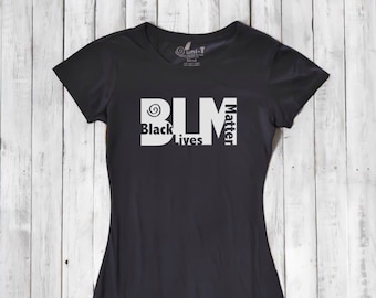 -shirt BLM | Chemise noire Lives Matter | t-shirt activiste | T-shirt pour femme | Chemise anti-racisme | Vêtements en bambou | Tshirt bio