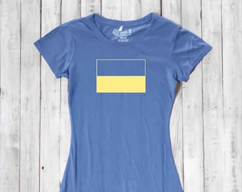 Collecte de fonds pour t-shirt Ukraine pour les femmes, soutien à l'Ukraine, don pour les réfugiés ukrainiens, t-shirt graphique Social Good pour femmes