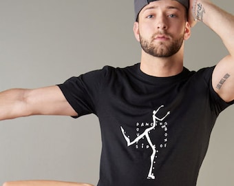 Mens T-shirts Dance T-shirt Organic Clothing Bamboo T shirt "Dancing Outside The Box" by Uni-T