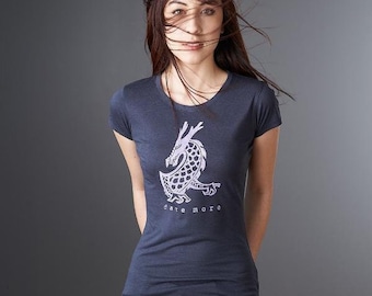 Dragon Graphic T-Shirt: Women's Bamboo Organic Cotton Tee