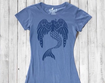 Mermaid T shirt | Angel Tshirt | Womens T-shirts | Bamboo T shirt | Organic Clothing | Eco Clothing | Womens Tee Shirt | THE MAGNIFICENT