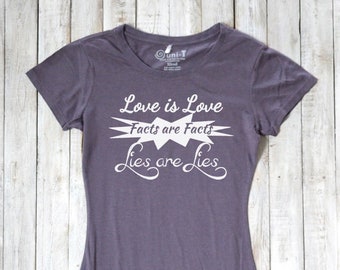 Anti Trump Shirt, Alternative Facts T shirt, T shirts for Women, Political Shirt, Liberal Tshirts, Activist Shirt, Bamboo Organic Tshirt