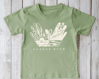 Organic Kids Tshirt | Childrens Clothing | Kids Clothes | Girls Shirts & Boys Tshirts | Toddler Tees | CREATE MORE | Uni-T