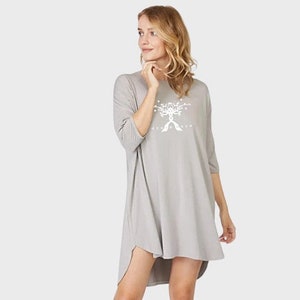 Bamboo 3/4 Sleeve Nightshirt Lounge Wear, Bamboo Clothing, Made in USA, Sleepwear for Women, Gift for Her - Dream More by Uni-T