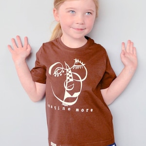 Organic Kids Tshirt | Kids Graphic Tee | Organic Kids Clothes | Kids Art T shirt | Organic Children's Clothing | IMAGINE MORE | Uni-T