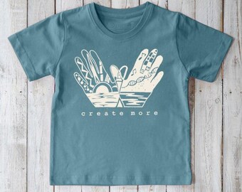 Camiseta infantil de algodón orgánico: Camiseta ecológica para niños pequeños - CREATE MORE