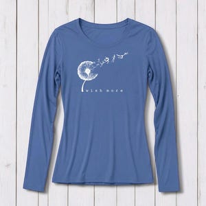 Langarmshirt aus Bambus: Damen-Bio-Baumwollmischung, umweltfreundliche Druckfarbe Bild 4
