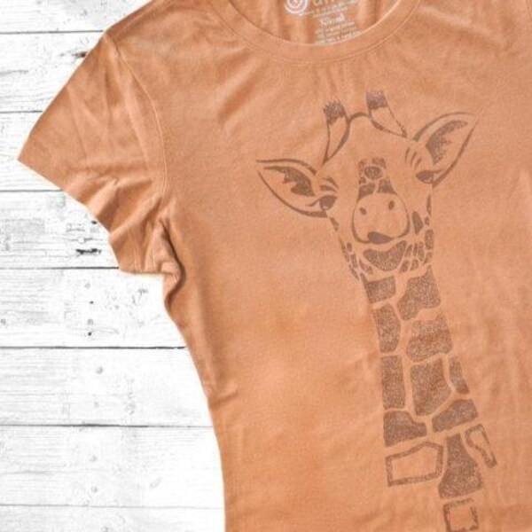 Giraffe Print Oversized Shirt With Orange Red Straight Pants Set