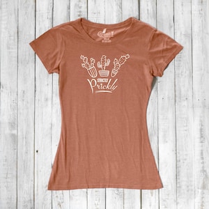 Cactus T-Shirt for Women – Funny Graphic Tee “Strictly Prickly” Plant Lover Shirt, Succulent Desert Gift
