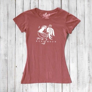 Bambus Bio-Baumwolle Huhn T-Shirt - Frauen Farm T-Shirt - SING MORE by Uni-T Bild 5