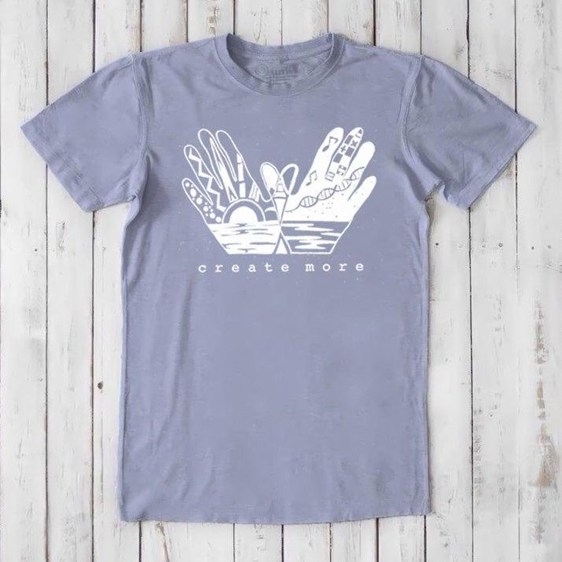 Mens Graphic Tee: Bamboo Organic Cotton T-shirt - Create More image 9
