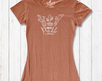 Bamboo Cactus T-Shirt: Strictly Prickly Graphic Tee - Plant Lover Gift