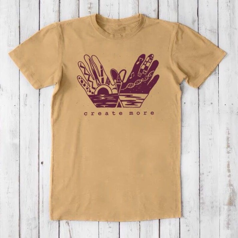 Mens Graphic Tee: Bamboo Organic Cotton T-shirt - Create More image 5