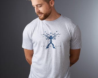 Mens Bamboo Organic Cotton T-Shirt: Artsy Tree Graphic Tee