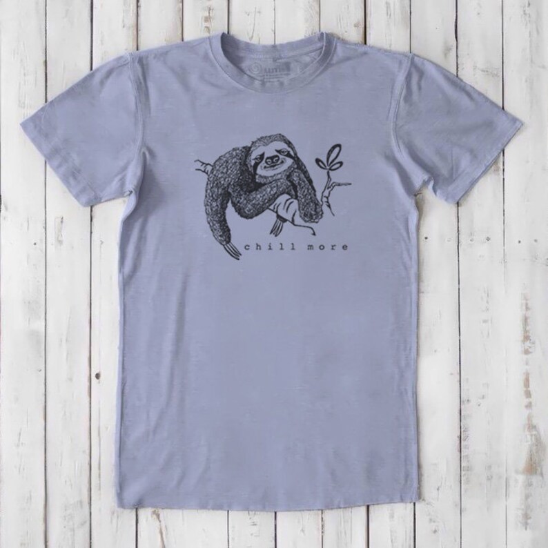 Sloth Shirt Funny Graphic Tee Organic Clothing Urban - Etsy