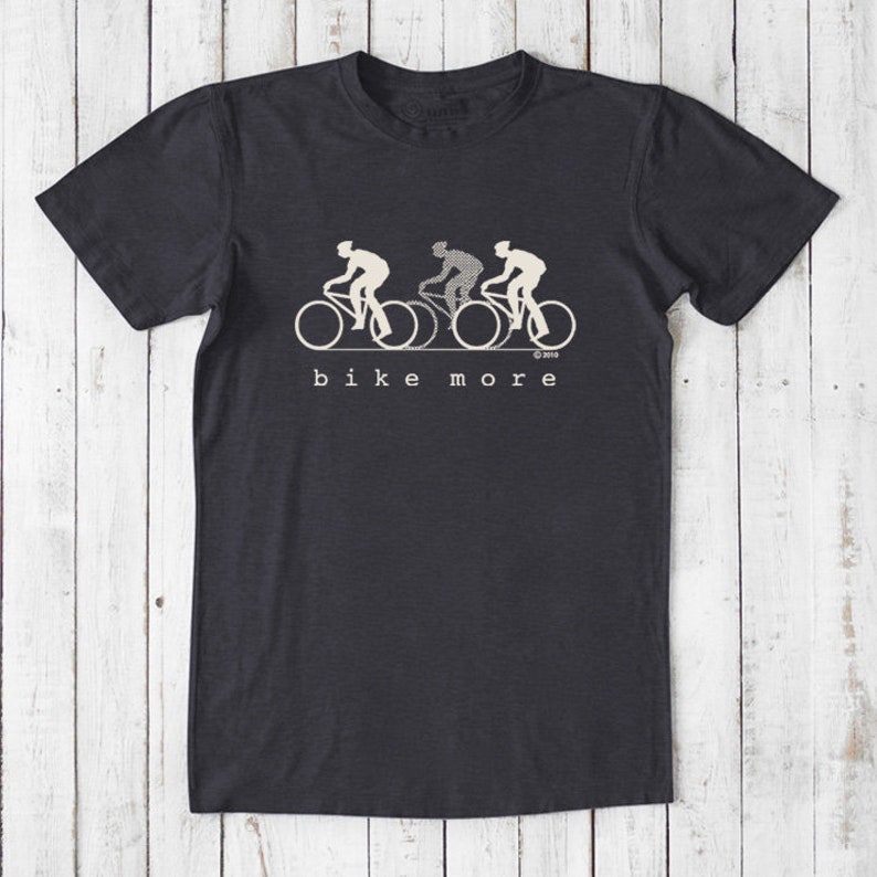 Bicycle Tshirt for Men, Cycling T-shirt, Fitness T shirt, Bike Tee, Ecofriendly Clothing, Mens Graphic Tee, Organic Clothing, BIKE MORE image 4