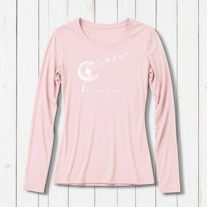 Langarmshirt aus Bambus: Damen-Bio-Baumwollmischung, umweltfreundliche Druckfarbe Bild 8