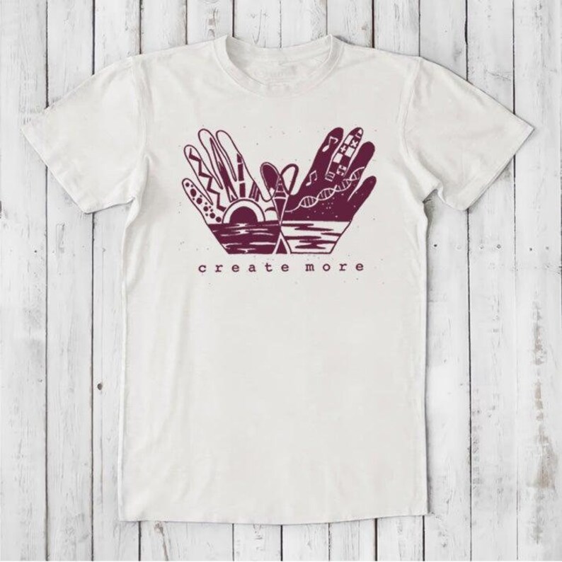 Mens Graphic Tee: Bamboo Organic Cotton T-shirt - Create More image 6