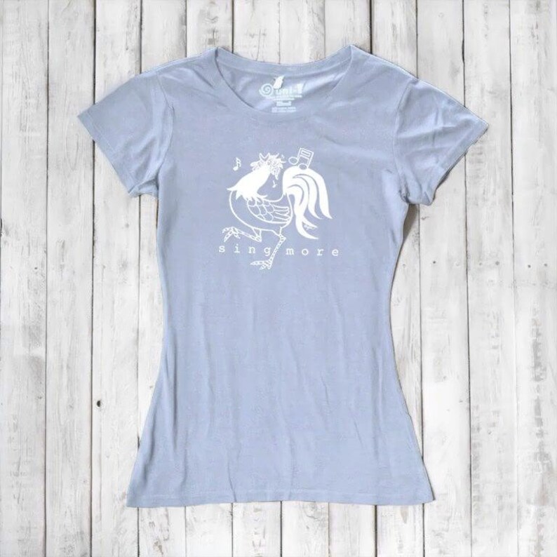 Bambus Bio-Baumwolle Huhn T-Shirt - Frauen Farm T-Shirt - SING MORE by Uni-T Bild 8