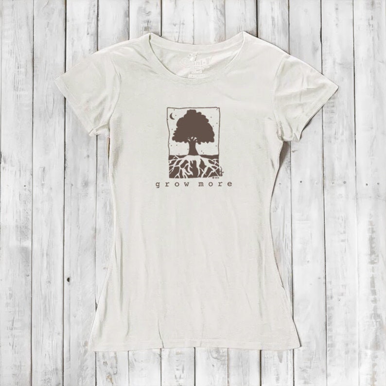 Gardening Gift Women's T-shirt Organic Clothing Gardening Shirt Tree T-shirt Environmental T-shirt GROW MORE Uni-T image 7