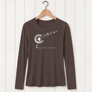 Langarmshirt aus Bambus: Damen-Bio-Baumwollmischung, umweltfreundliche Druckfarbe Bild 6