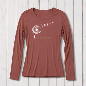 Langarmshirt aus Bambus: Damen-Bio-Baumwollmischung, umweltfreundliche Druckfarbe Bild 7