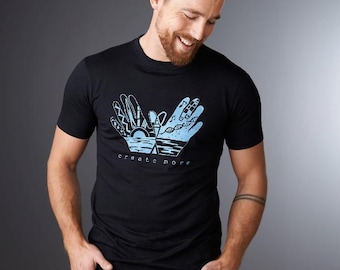 Mens Graphic Tee: Bamboo Organic Cotton T-shirt - Create More