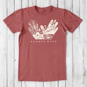 Mens Graphic Tee: Bamboo Organic Cotton T-shirt - Create More image 7