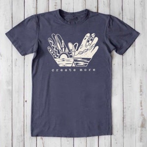 Mens Graphic Tee: Bamboo Organic Cotton T-shirt - Create More image 3
