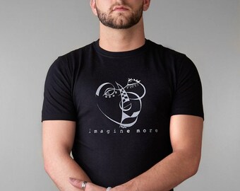 Men's Cubism Graphic Tee: Bamboo Organic Cotton Screenprint