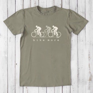 Bicycle Tshirt for Men, Cycling T-shirt, Fitness T shirt, Bike Tee, Ecofriendly Clothing, Mens Graphic Tee, Organic Clothing, BIKE MORE image 6