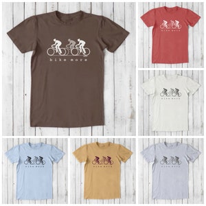Bicycle Tshirt for Men, Cycling T-shirt, Fitness T shirt, Bike Tee, Ecofriendly Clothing, Mens Graphic Tee, Organic Clothing, BIKE MORE image 8