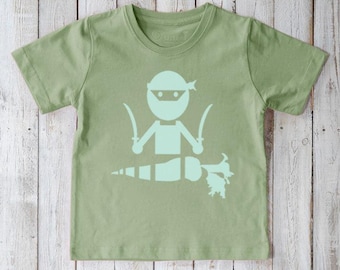 Organic Cotton Ninja T-Shirt: Funny Kids Toddler Tee