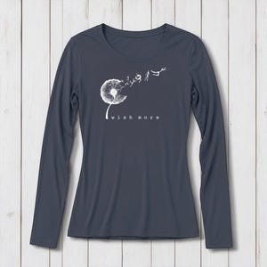 Langarmshirt aus Bambus: Damen-Bio-Baumwollmischung, umweltfreundliche Druckfarbe Bild 5