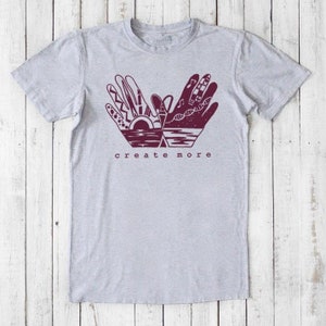 Mens Graphic Tee: Bamboo Organic Cotton T-shirt - Create More image 2
