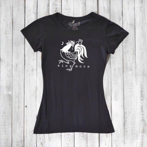 Bambus Bio-Baumwolle Huhn T-Shirt - Frauen Farm T-Shirt - SING MORE by Uni-T Bild 2