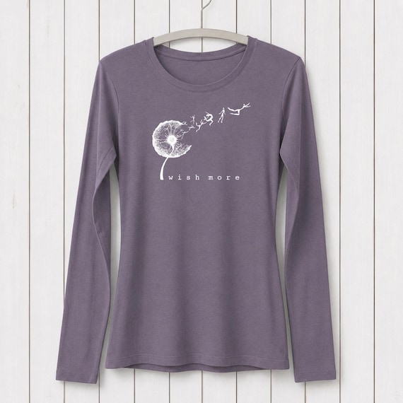 Bamboo Long Sleeve T-Shirt: Women's Organic Cotton Blend, Earth-Friendly Ink