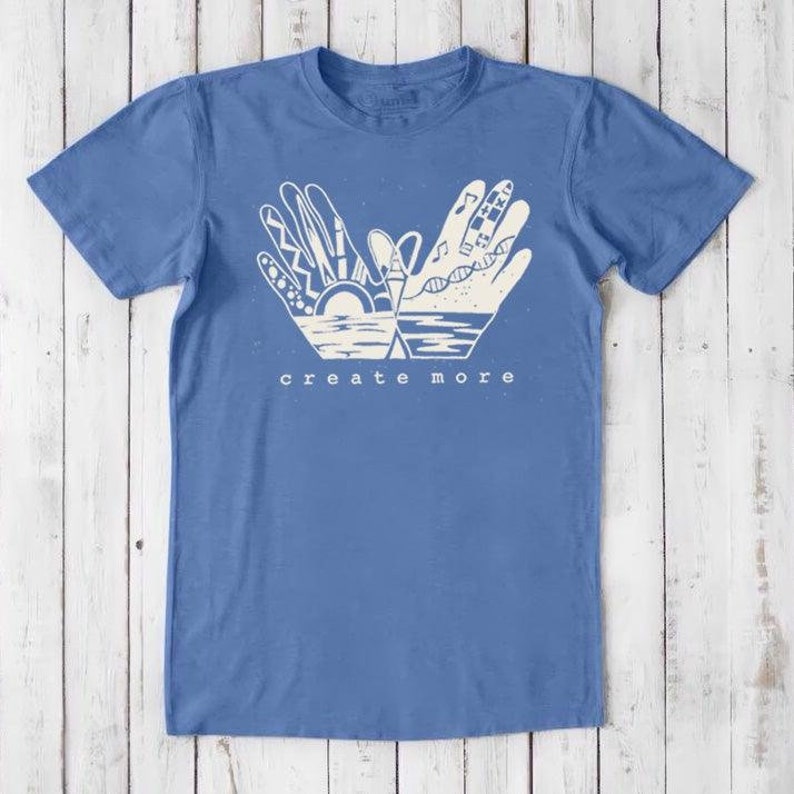 Mens Graphic Tee: Bamboo Organic Cotton T-shirt - Create More image 8