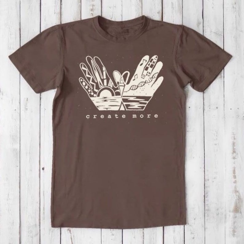 Mens Graphic Tee: Bamboo Organic Cotton T-shirt - Create More image 4
