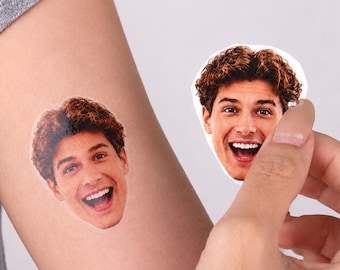 Tatuaggi temporanei personalizzati con foto, tatuaggi per il viso personalizzati per ogni occasione, bomboniere uniche, regali per eventi, tatuaggi personalizzati di alta qualità