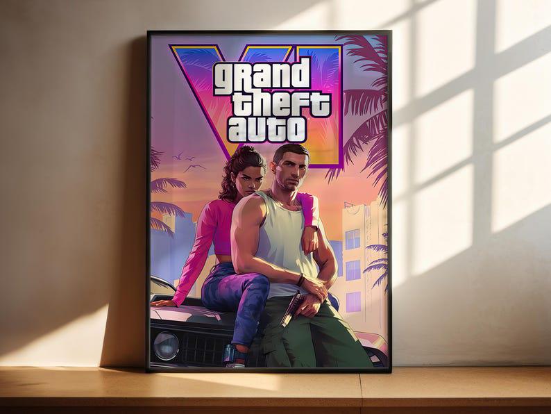 Grand theft auto poster - Etsy 日本