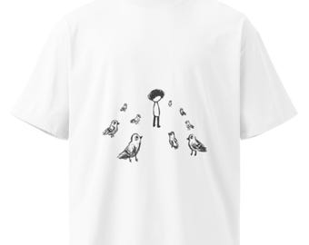 The Birds Look at You white t-shirt