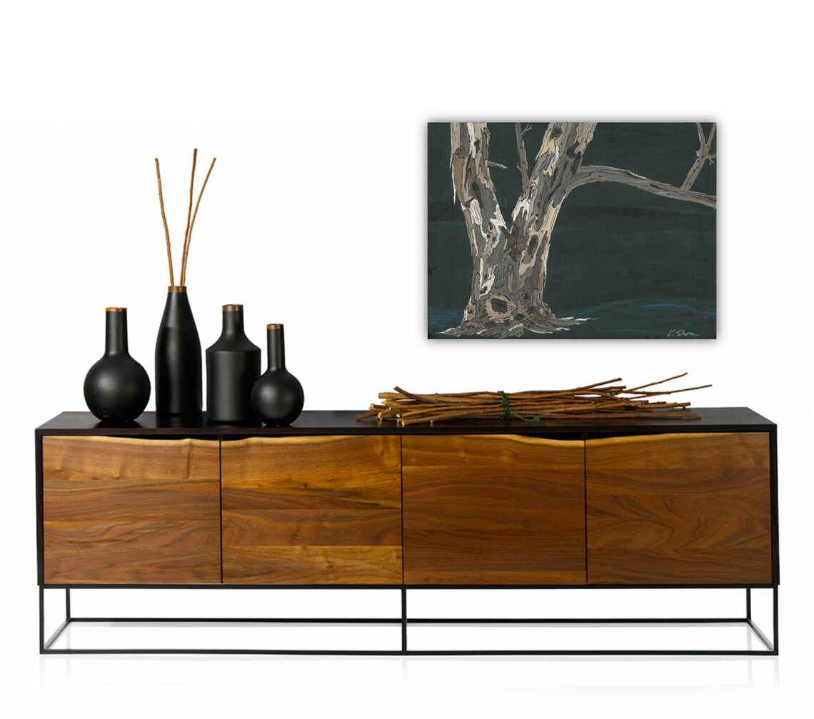 ORIGINAL Acrylic Painting Masculine Art Dining Room Wall Etsy