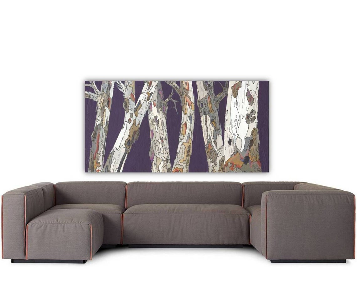 Extra Large Horizontal Wall Art Oversized Purple Wall Art Etsy