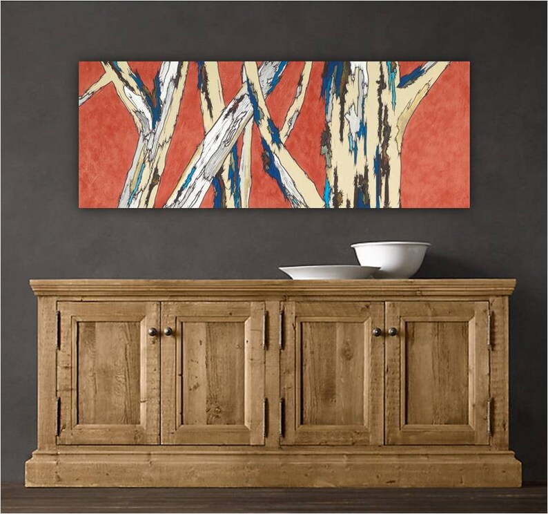 Oversized long horizontal wall art giclee canvas print Etsy Italia