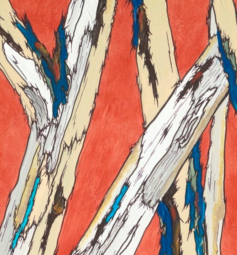 Extra LARGE Funky Wall Art Oversized Modern Diptych Colorful Etsy