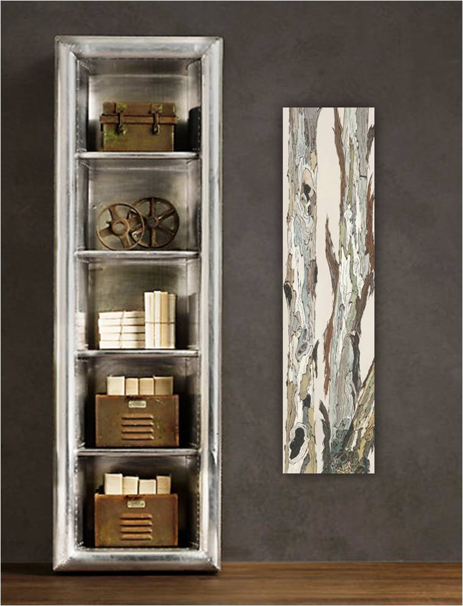 LONG Vertical Wall Art, Extra Large Canvas Print, Tree Wall Art Print