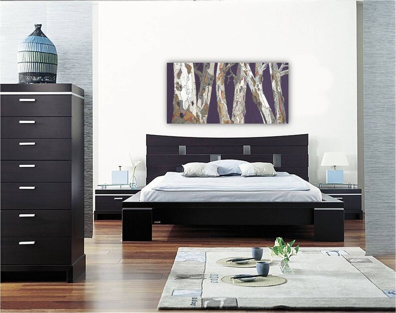 Extra Large Horizontal Wall Art Oversized Purple Wall Art Etsy