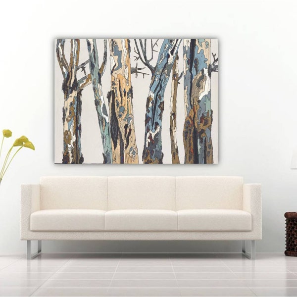 Tree Trunks Wall Art Etsy